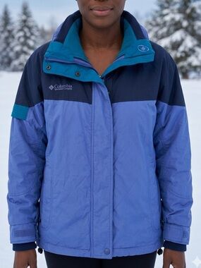 Vintage Y2K Columbia Bugaboo Interchange Jacket Purple Teal Black Womens Medium